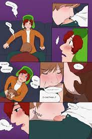 all the way to the base comic deep throat deepthroat erection  under clothes eric cartman fellatio gay grabbing hair half-closed eyes head  grab kyle broflovski malemale oral red pubic