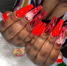Nails Nail Red Beauty Fashion Red Nails Red Acrylic Nails Luxury Nails Looking for some trendy red acrylic nails?