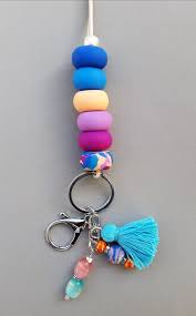 Teacher Lanyard Accessory Lanyard Handmade Lanyard Beaded Lanyard Badge Holder Lanyard Accessory Keychain Lanyard Necklace Lanyard Polymer Clay Jewelry Polymer Clay Charms Polymer Clay Beads