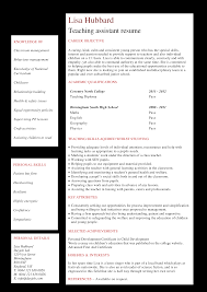 teacher assistant resume templates at