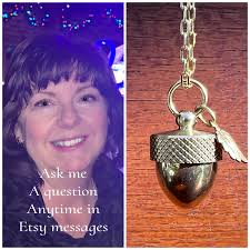 Oak Leaf Acorn Locket Necklace Golden Brass Custom Secret Message Acorn  Box, Amulet Hidden Talisman Pendant Living Locket for Mourning