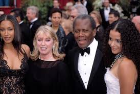 One of the first black actors to find commercial success. Sidney Poitier With Daughter Anika Wife Joanna Shimkus Daughter Sydney At The Academy Awards 3242002 La Ca By Robert Hepler Celebrity Walmart Com Walmart Com