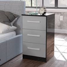 Dugg 3 Drawer Bedside Table Furniture White Bedside Cabinets Affordable Furniture