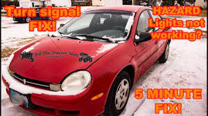 Easiest Dodge / Plymouth Neon Turn Signal/ Hazard Light Fix - Youtube