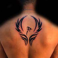 Mens Upper Back Phoenix Wings Tattoo Design Tribal Phoenix Tattoo Phoenix Wings Tattoo Tattoo Designs Men