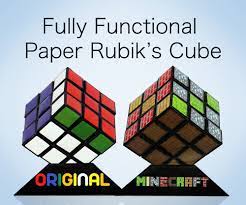 Build your own personalised cube with the blank rubik's cube. Functional Paper Rubik S Cube Original Minecraft 11 Steps With Pictures Instructables