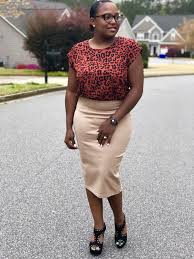 Ross Dress For Less Animal Print Top Khaki Pencil Skirt Businesscasual Pencilskirt Animalprint Khaki Pencil Skirt Womens Skirt Skirt Fashion