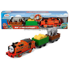 Thomas Friends Year 2018 Trackmaster Big World Big Adventure Series Motorized Railway 3 Pack Train Set Nia The Elephant Fjk56 With Cargo Cart And Wagon Thomas And Friends Big Adventure Wagon