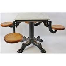 Rare Victorian Marble Top Ice Cream Table Used In Old Time Soda Fountains Table Features Cast Iron Soda Fountain Cast Iron Marble Top