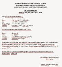 Surat Keterangan Magang Pemerintah Surat Nama