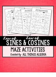 Sines Cosines Maze Activities All Things Algebra Created By