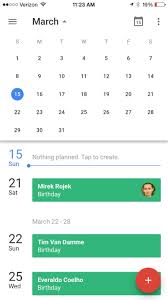 Design Pttrns Mobile Design Patterns Calendar App Google Material Design