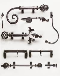 Bali leaf urn window curtain rod collection. Wrought Iron Rods Curtain Rod Finials And Accessories Tasman Forge