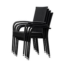 Don't miss out on end of summer deal. Patio Sense 4 Wicker Stackable Black Metal Frame Stationary Dining Chair S With Solid Seat In The Patio Chairs Department At Lowes Com