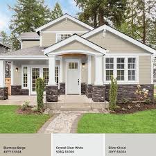 Ppg Timeless 1 Gal Hdppgwn27u Burmese Beige Satin Exterior One Coat Paint With Primer Hdppgwn27ux 01sa The Home Depot In 2020 House Paint Exterior Exterior House Colors Brick Exterior House