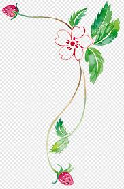 Strawberry vine tattoo black and white. Watercolor Painting Tabloid Strawberry Vine Flower Arranging Painted Leaf Png Pngwing