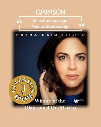 I am deeply humbled by another recognition that my album #LIEDER has  received: thank you to the French @Diapasonmag for this #award!