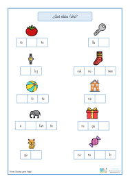 Porque estimular a los ninos. Juego De Conciencia Silabica Que Silaba Falta Aula Pt