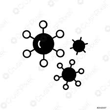 Disegno in bianco e nero include zonizzazione colore utilizzandosfumature di un colore. Virus Batteri Neri Di Coronavirus Icona Vettoriale Illustrazione Isolata Su Vettore Stock Crushpixel