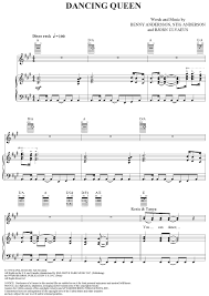 Dancing Queen Sheet Music Queen Lyrics Digital Sheet Music