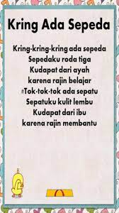 Lagu Kring Kring Ada Sepeda Dengan