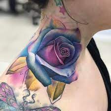 Neck Rose Rose Neck Tattoo Rose Tattoos Neck Tattoo