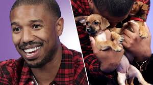 Jordan on his path to superstardom. Michael B Jordan Plays With Puppies While Answering Fan Questions Youtube