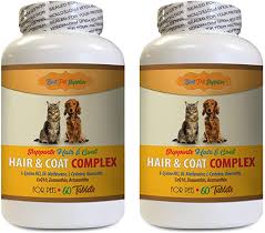 Add an omega 3 supplement feed your pet a multivitamin with omega 3 fatty acids, which may help restore your pet's skin health and reduce hair loss. Amazon Com Dog Hair And Skin Supplements Pets Hair And Coat Complex Best For Dogs And Cats Healthy Hair Coat Skin Nails Grapefruit Seed Extract For Dogs 120 Tablets 2 Bottles Pet Supplies