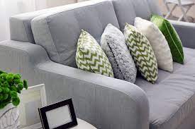 Grey couch with colorful pillows. 35 Sofa Throw Pillow Examples Sofa Decor Guide Pillows For Grey Couch Couch Decor Cushions On Sofa