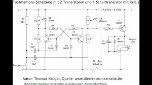 Relais Transistor Tast Memory Schaltung Youtube
