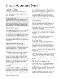 Unearthed Arcana Druid Arcanum Druid Dragon Rpg