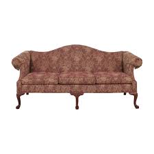 A long vintage ethan allen sofa reupholstered in a crisp milky white. 90 Off Ethan Allen Ethan Allen Camelback Sofa Sofas