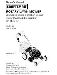 Sears canada models (starting with 944) and made by ayp/husqvarna/poulan are always a challenge and don't easily cross into sears usa models. Craftsman 917 370440 Owner S Manual Pdf Download Manualslib