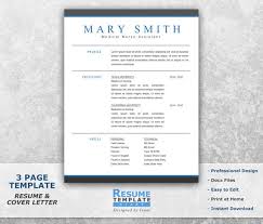 Medical coder cover letter example. Medical Resume Template Word Professional Resume Template Etsy