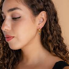 Statement Gemstone Hoops by Caitlyn Minimalist • Dangle & Drop Birthstone  Earrings • Personalized Gifts for Her • Birthday Gift • ER400