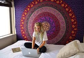 Large mandala tapestry, indian hippie wall hanging, bohemian twin wall hanging, bedspread beach coverlet throw decor art. Purple Plum Bow Medallion Mandala Hippie Tapestry Bohemian Wall Hanging Royalfurnish Com Mandala Tapestries Wall Hangings Bohemian Wall Tapestry Wall Tapestry Boho
