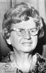 Mrs. Arthur (Lyla) Hutchings, a member of the Willing Workers at McBride's  Church. St. Thomas Times-Journal, 1977