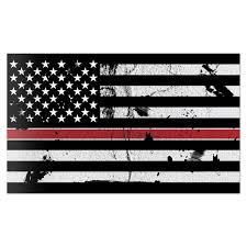 Perfect for offering your support to all of our public heroes. American Flag Distressed Thin Red Line Wall Graphic Large Removable 1 Foot Wide 12 Inch Premium Vinyl Peel And Stick Decal Sticker Walmart Com Walmart Com