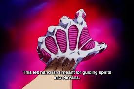 He has the Devil's hand, but uses it to protect his students. This day,  April 13th, in 1996 saw the original broadcast premiere for HELL TEACHER  NUBE! , Have you seen this anime yet? 🖐️👿, ...