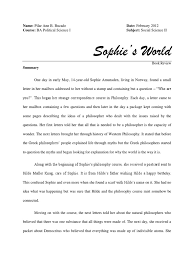 Sophie's world is sheer delight. Sophie S World Summary Free Will Reason