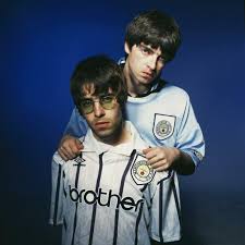 'back the way we came: 90s Football A Twitter Guitarist Noel Gallagher And Singer Liam Gallagher Of Oasis Posing In Manchester City Shirts 1994 Http T Co Tkt3yqyjel