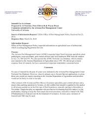 Arizona department of agriculture, phoenix, arizona. Document 10669034