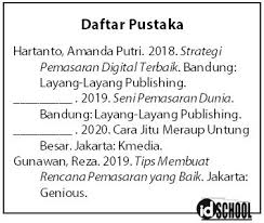 Penulisan Daftar Pustaka Yang Benar Sumber Buku Idschool