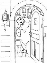 A coloring page of bear in the big blue house: Bear Inthe Big Blue House Welcome To My House Coloring Pages Netart