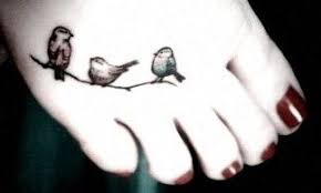 3 Birds On A Branch Tattoo Three Little Birds Tattoo I Trendy Tattoos Bird Tattoo Foot Foot Tattoos
