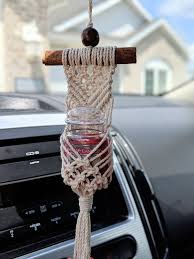 Boho Car Accessories Boho Decor Rear View Mirror Etsy In 2020 Boho Car Accessories Rear View Mirror Accessories Macrame Mirror