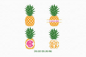Download Pineapple Svg Pineapple Monogram Frames Svg Pineapple Frames 93079 Svgs Design Bundles