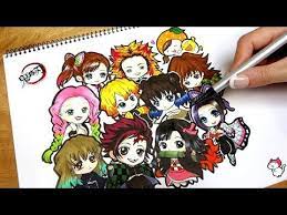 リカちゃん達が鬼滅の刃キャラに変身 ケリー達の絵を描いてみた ここなっちゃんイラストをページいっぱいに手描きして塗り絵するよ demon slayer drawing youtube 2021 塗り絵 イラスト 絵