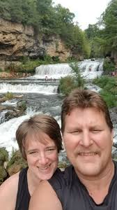 Willow river waterfalls at Willow River State Park in Hudson Wisconsin.