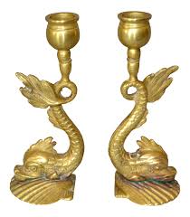 See and discover other items: Pair Set Of 2 Brass Candle Holders Vintage Brass Asian Candlestick Holders Dragon Chinese Serpents Fish Home Living Home Decor Fontane Physio De